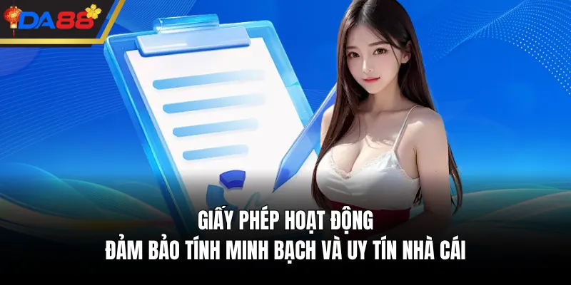 Giấy phép hoạt động đảm bảo tính minh bạch và uy tín nhà cái